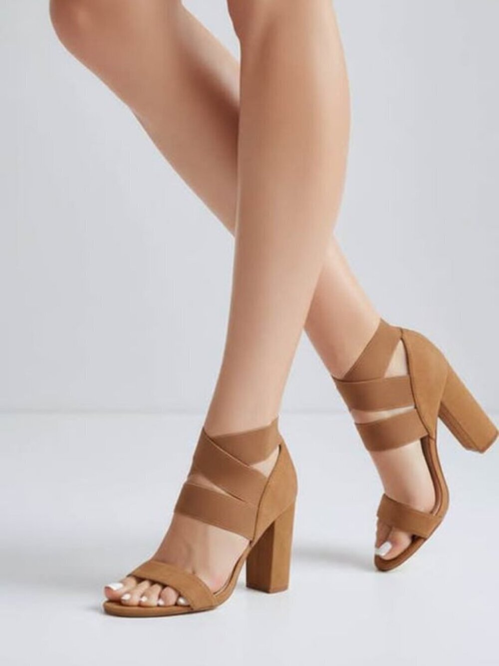 RUST STRAPPY HEELS